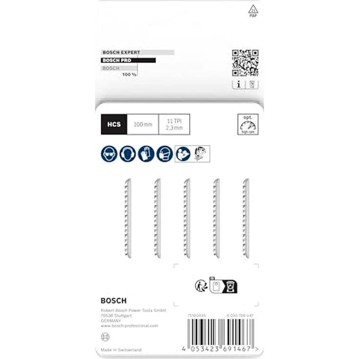 Bosch PRO Plastics PVC Clean T102H, 5x Stichsägeblätter für Kunststoff, 100 mm Länge, hochwertig für saubere Schnitte in PVC und PMMA – Bild 4