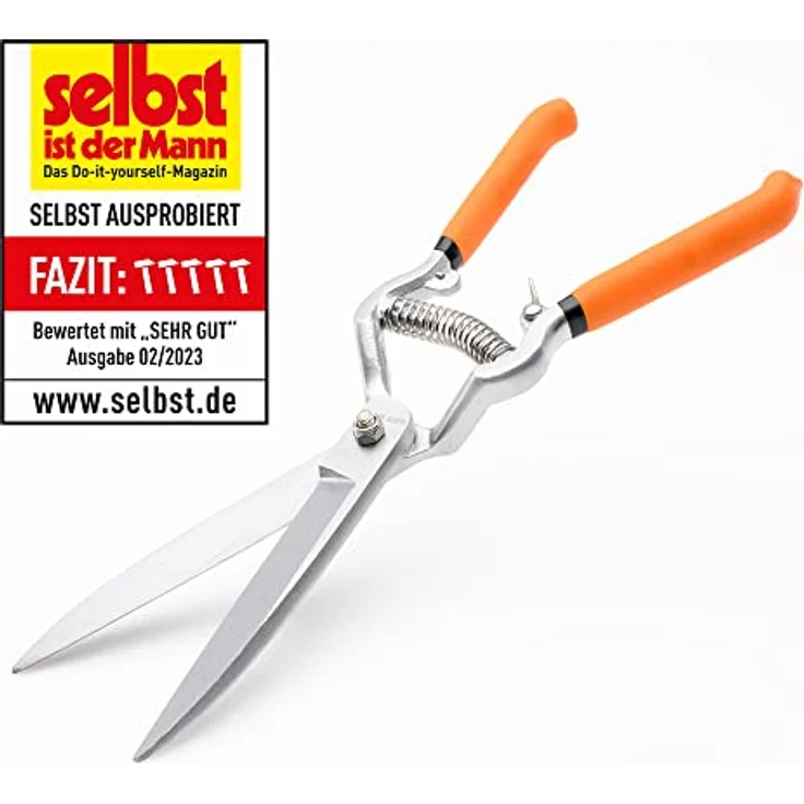 S. Kunde & Sohn Germany - SKS 500 Tradition - geschmiedete Hochleistungsschere 4-in-1 Schere mit massiven Schneideblättern, Orange – Bild 3