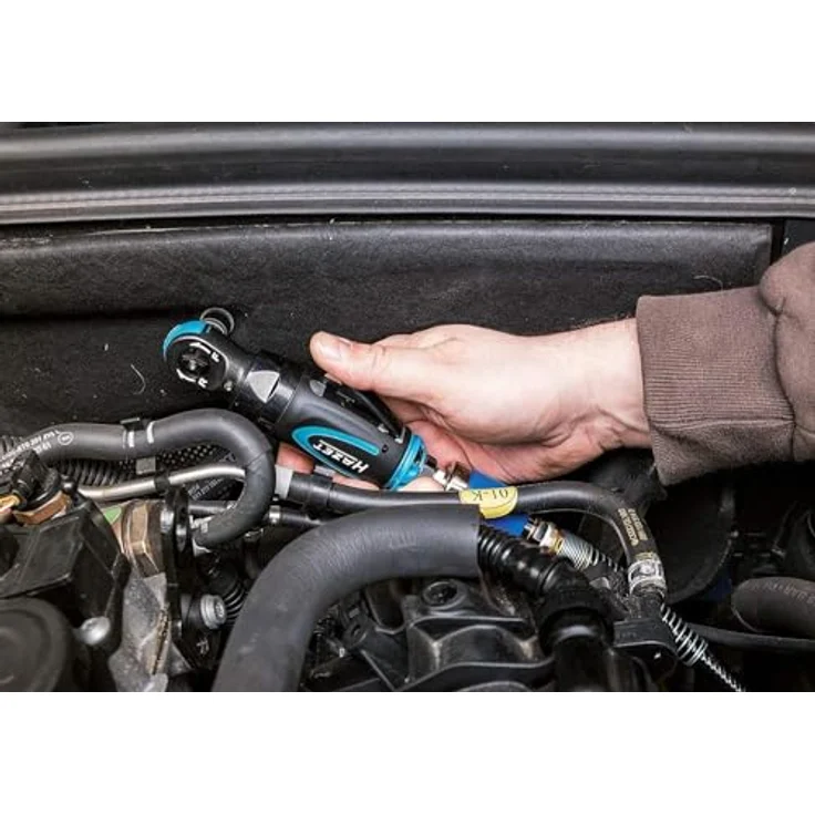 Hazet 9020P-2 Druckluft-Umschaltknarre 1/4" (6.3 mm), 360° verstellbarer Luftausgang, kälteisolierender Handgriff, max. Drehmoment 60 Nm, Betriebsdruck 6.3 bar – Bild 8