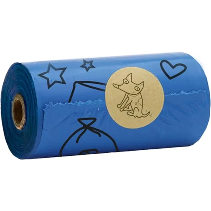 The Sustainable People TSP Recycling Hundekotbeutel - Blauer Engel zertifiziert - groß, auslaufsicher - Made in EU - 120 Stk - mind. 80% Post-Consumer-Rezyklat (PE) - stark (15µm) - 23x33cm, Blau – Bild 4