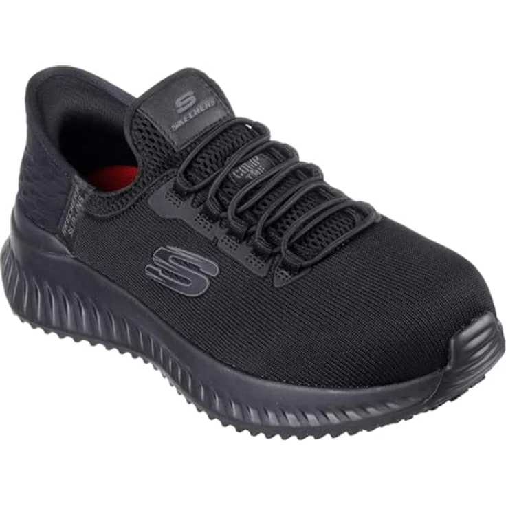 Skechers TILIDO-OMBRAY Damen S1P Sneaker Sicherheitsschuh, Größe 40, Schwarz – Bild 1