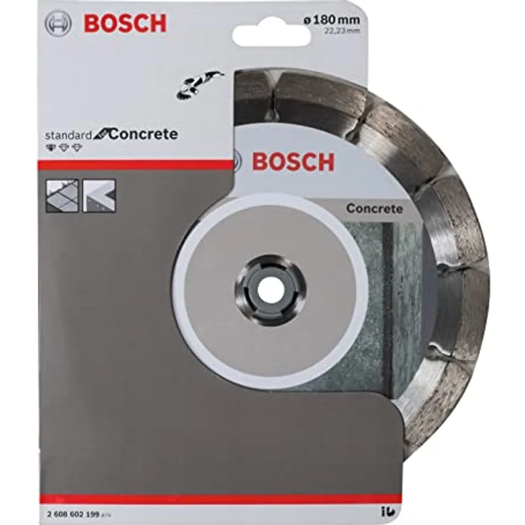 Bosch Professional Diamanttrennscheibe Standard für Concrete, 180 x 22,23 x 2 x 10 mm, 1-er Pack, 2608602199 – Bild 2