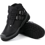 JOB S3 Dachdecker-Schnallenschuh, Arbeitsschuh aus Vollrindleder mit metallfreiem Durchtrittschutz, schwarz