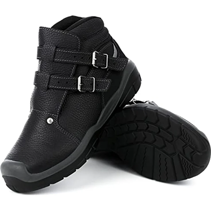 JOB S3 Dachdecker-Schnallenschuh SAFE-STAN 37, rindleder mit metallfreiem Durchtrittschutz, schwarz – Bild 1