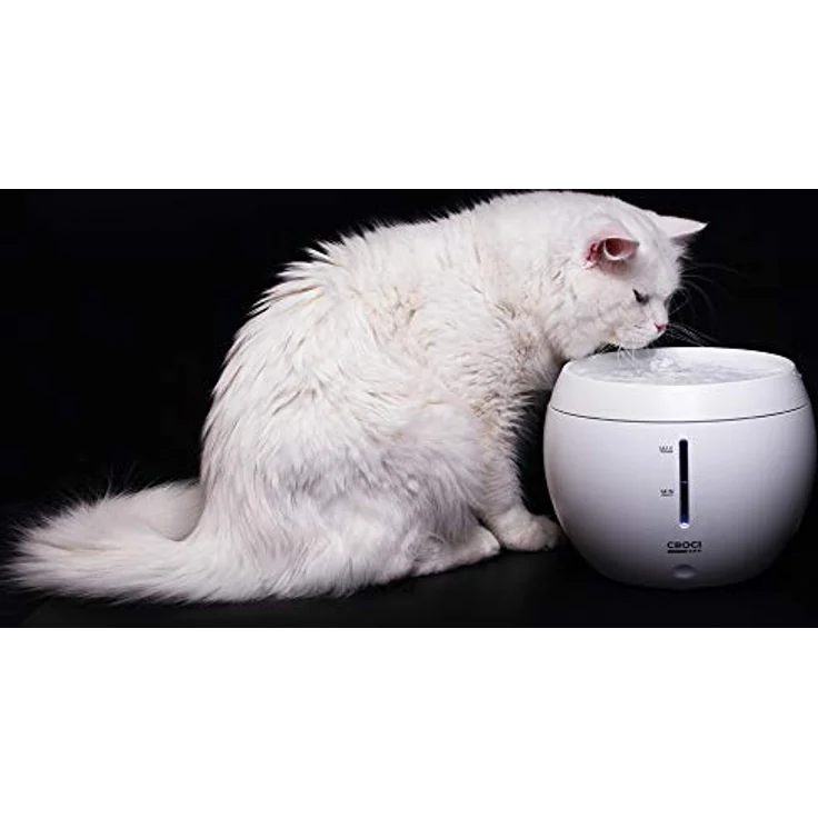 Croci Aqua-Brunnen für Katzen und Hunde, TDS-Wasserqualitätsanzeige, doppeltes Filtersystem, Wasserstandssensor, Filterwechselsensor, geräuschlos, Fassungsvermögen 2 l – Bild 5