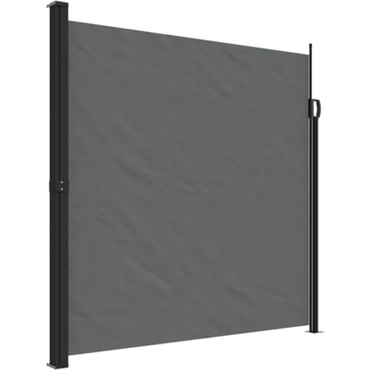 vidaXL Seitenmarkise, Wandmarkise mit PU-Beschichtung, Sichtschutz für Balkon Terrasse Garten, Windschutz Markise, Ausziehbar Anthrazit Polyester – Bild 1