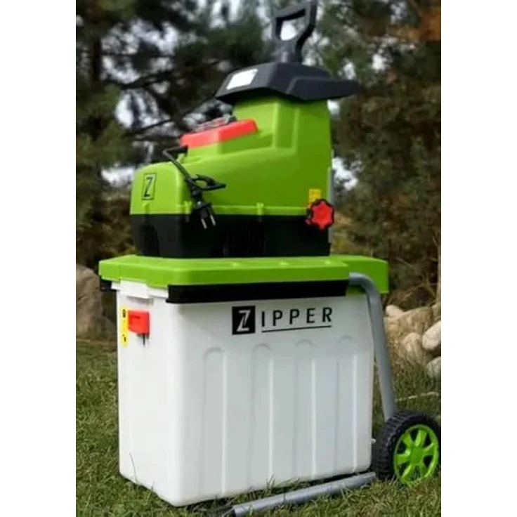 Zipper ZIGHAS2800 ElektroHäcksler Leistung 2 800 W Häckselsystem Quetschwalze Schnittstärke 44 mm Fangkorbvolumen 60 l – Bild 2