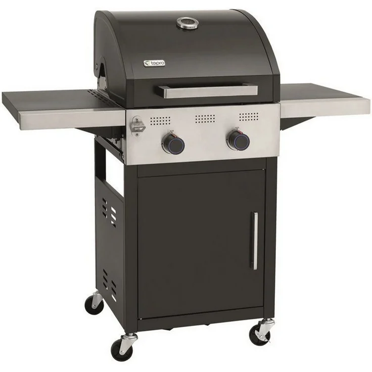 Tepro Gasgrill Keansburg 2 SE, 2-Brenner, Gussrost, abklappbare Seitenablagen – Bild 2