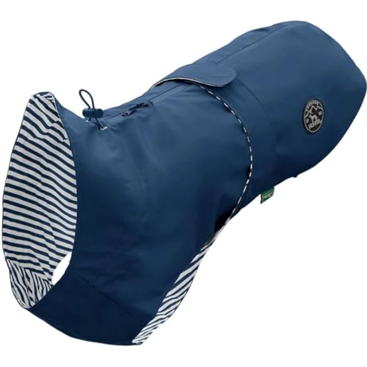 HUNTER Mantel Milford Regenmantel für Hunde, 65 Polyester blau, mit Halskragen und individuell einstellbarem Bauchgurt – Bild 1