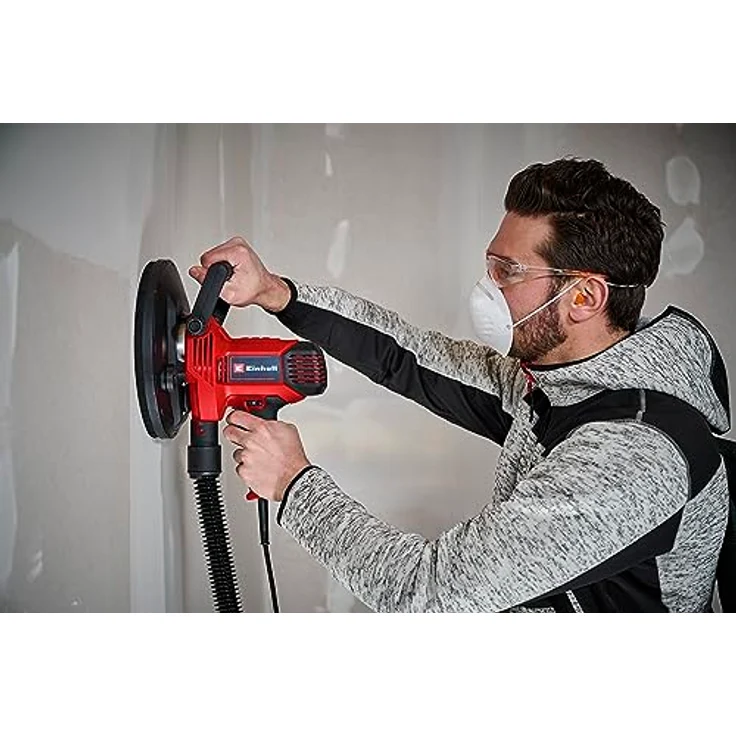 Einhell Trockenbauschleifer TC-DWS 225, 1220 Watt, max. 2300 U/min, mit integrierter Staubabsaugung und 6 Schleifpapieren – Bild 3