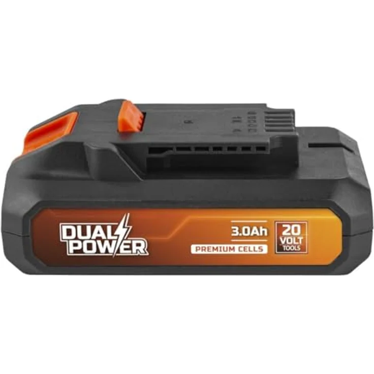 Powerplus 20V 3.0Ah Akku, geeignet für DUAL-POWER-Geräte, mit Batteriestandsanzeige, orange – Bild 6