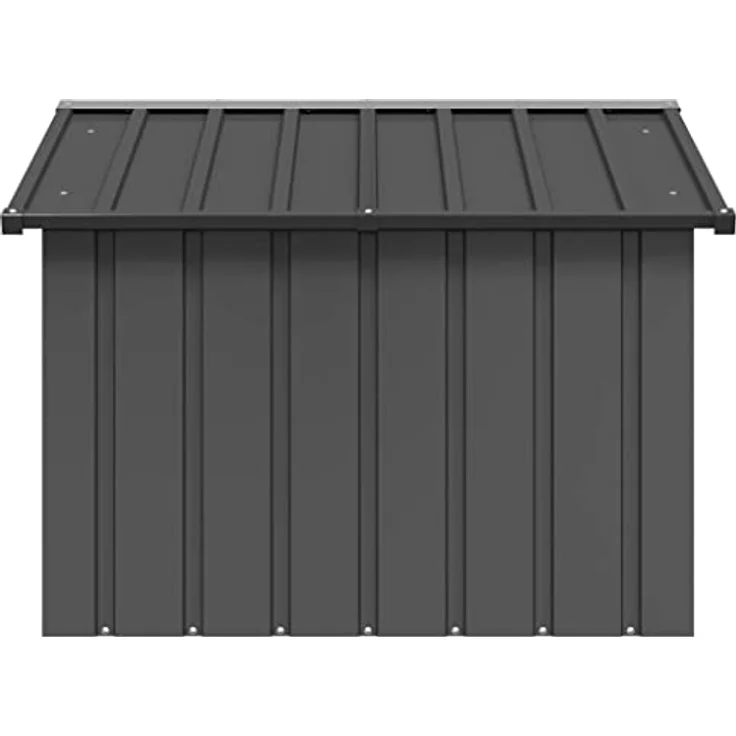 Hundehütte Anthrazit 116,5x103x81,5 cm Verzinkter Stahl – Bild 2