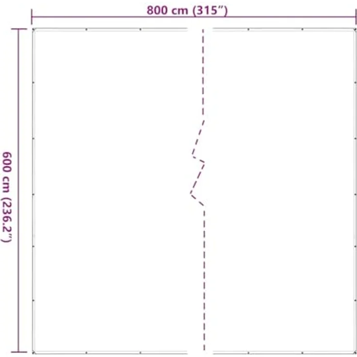 vidaXL Transparente Plane mit Ösen, 6x8 m, wasserfestes Polyethylen, transparent – Bild 2