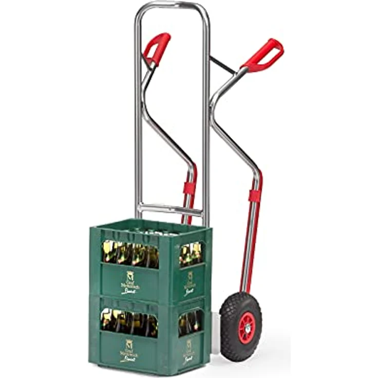FETRA Sackkarre Alu-Stapelkarre A1330V, leichte Aluminiumkonstruktion mit austauschbarer Aluminiumschaufel, Vollgummibereifung für sicheren Transport von runden Gütern – Bild 2