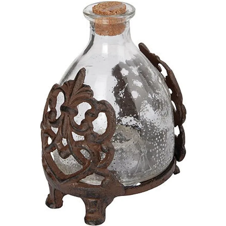 Wespenfalle zum Hinstellen Landhaus Insektenfalle Glas Gusseisen Halter