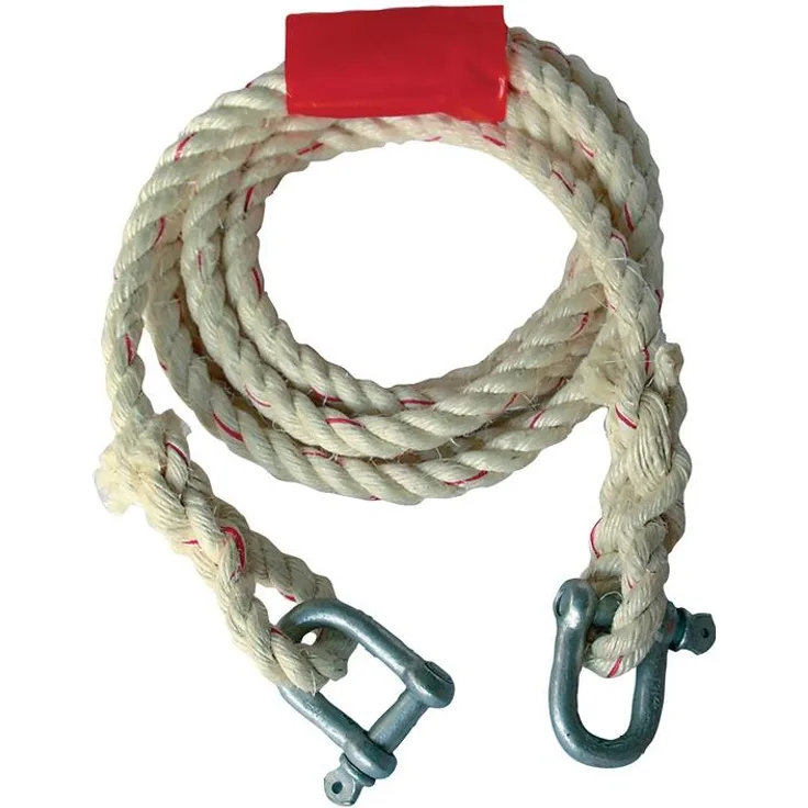Auto-Abschleppseil 2500kg Sisal Schäkel/Schäkel L.400cm D.16mm