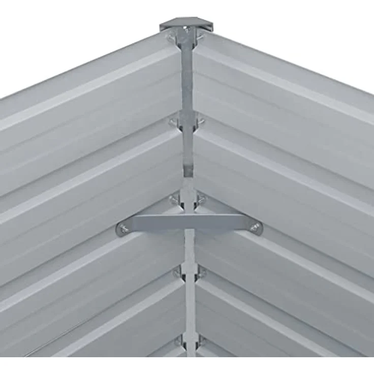 vidaXL Hochbeet 100 x 100 x 45 cm Verzinkter Stahl Grün – Bild 5