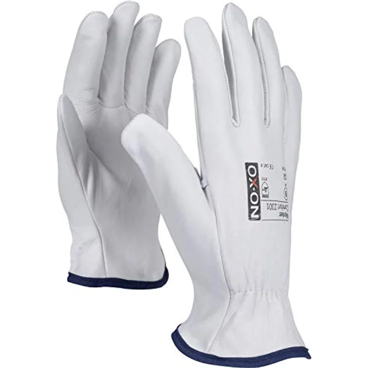 OX-ON Vollleder Arbeitshandschuhe aus Ziegenleder, weiche Premium Handschuhe, Gr. 10/XL, mit Gummizug – Bild 3