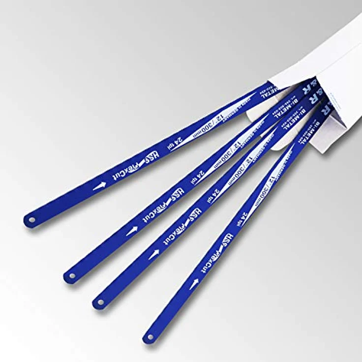 S&R HSS Bi-Metall Sägeblätter Set, 4-teilig für Bügelsäge, 300 mm x 24 tpi, flexibel und robust, MADE IN GERMANY – Bild 2