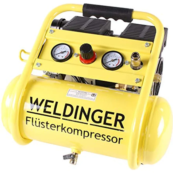 WELDINGER FK95 compact WELDINGER Flüsterkompressor750W innenbeschichteter Tank – Bild 3