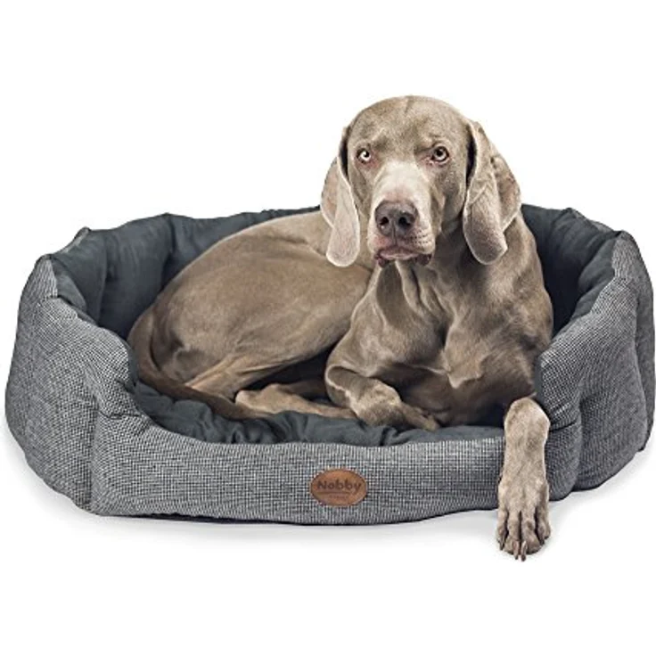 Nobby Komfort Bett oval "JOSI" grau L x B x H: 65 x 57 x 22 cm – Bild 1