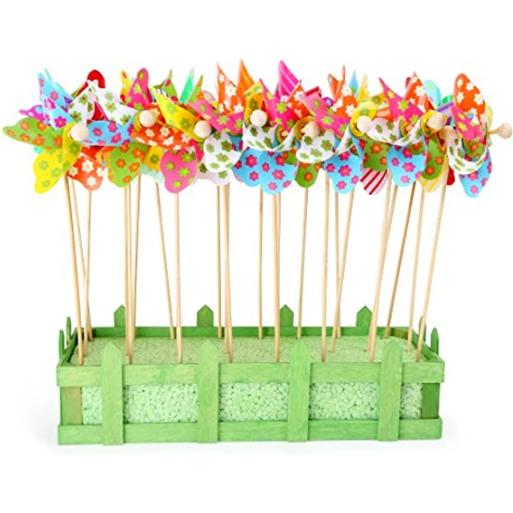 Legler Display Windrad Kunterbunt, Display: ca. 29 x 11 x 8 cm, Windrad: ca. 9,5 – Bild 2