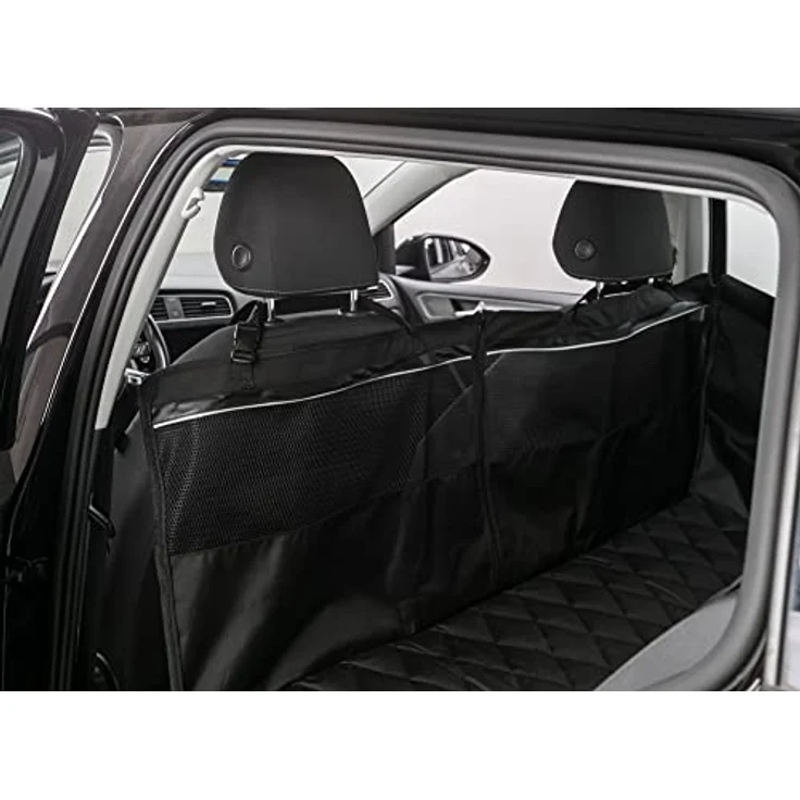 TRIXIE Pflegeleichte, rutschfeste Liegemöglichkeit Für Die Rückbank Auto-Schondecke Für Hunde, 1,55 × 1,30 M, Schwarz Mit Extra Hohen Seitenteilen - 13203 – Bild 5