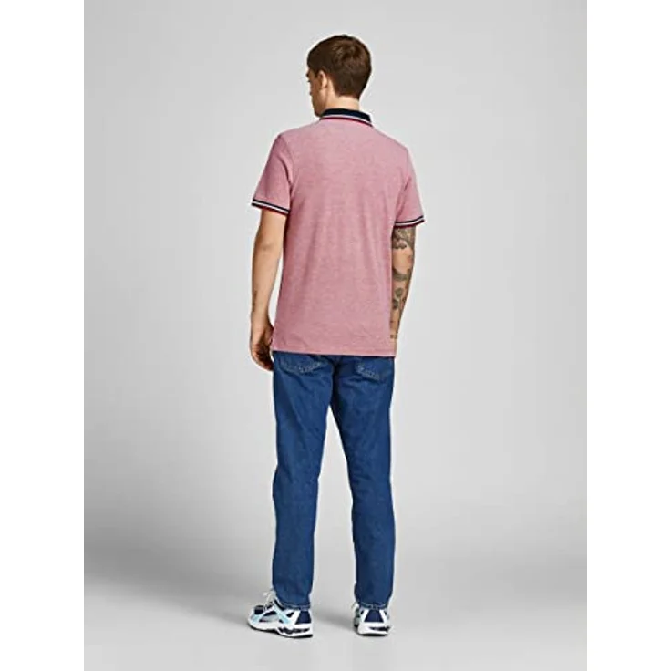 Jack & Jones Poloshirt JJEPAULOS POLO SS 2PK MP NOOS (Packung, 2-tlg., 2er-Pack), Baumwolle, Logostickerei, Polokragen, weicher Single Jerseystoff, 2er-Pack – Bild 3