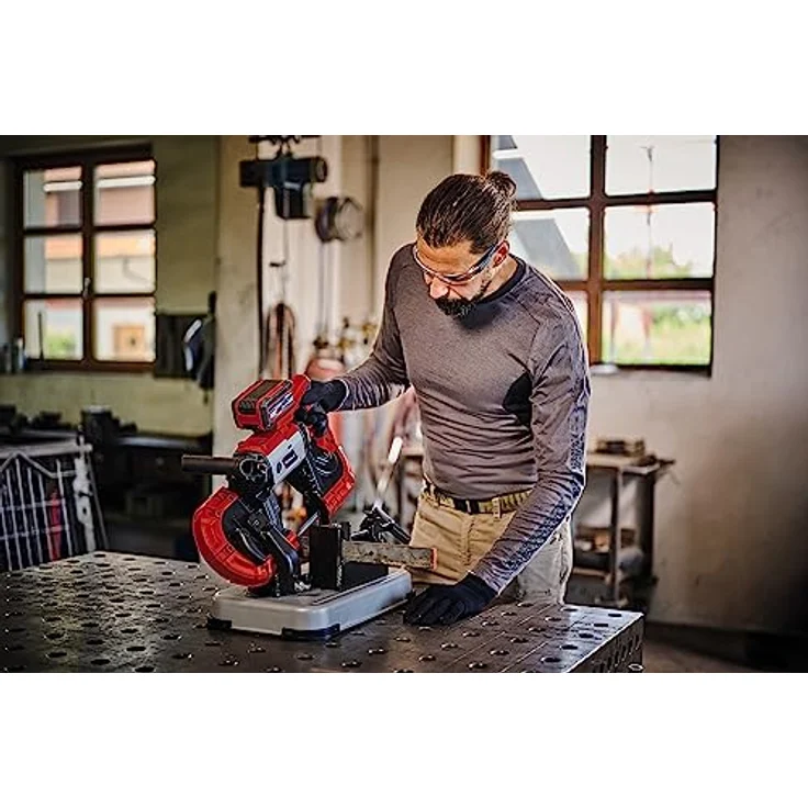 Einhell Akku-Bandsäge TE-MB 18/127 U Li-Solo Power X-Change (18 V, 115 mm Schnitthöhe, 127 mm Schnittbreite, Untergestell, LED-Licht, inkl. 2X Sägeband, ohne Akku) – Bild 3