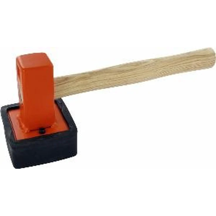 Plattenlegerhammer 1500g, mit auswechselb. Gummiaufs. eckig – Bild 2