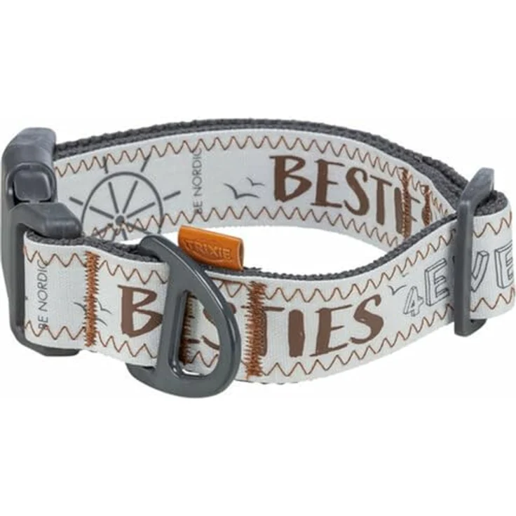 TRIXIE BE Nordic Halsband, extra breit für Hunde, Größe M – L, Grau, sicheres und bequemes Design für optimales Training – Bild 4