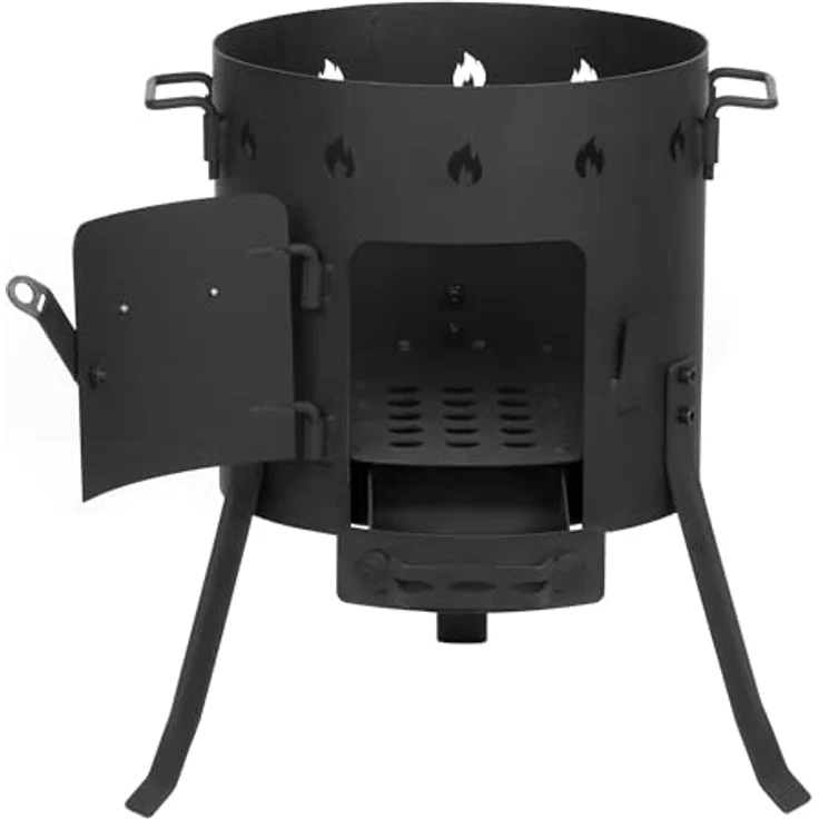 BBQ-Toro Kazan Ofen Ø 35 cm, Gulaschkessel und Feuerkessel für Outdoor, mit stabilen Füßen und Ascheschubkasten, mobil und vielseitig – Bild 5