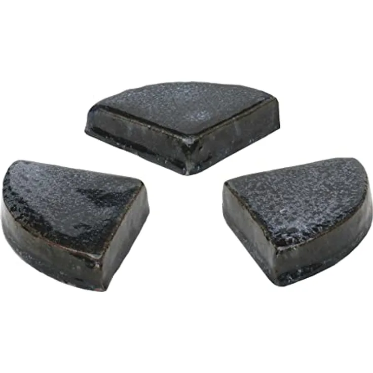 STONE art & more 3 glasierte Kübelfüße Untersetzer für Pflanzgefäße und Blumentöpfe 7 cm grau frostfest traditionelle Handarbeit aus Vietnam