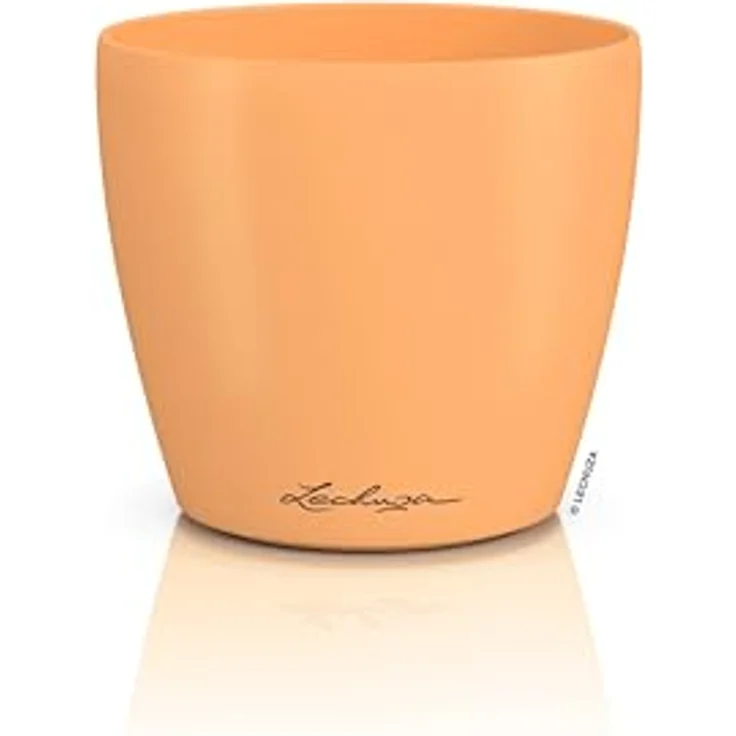 Lechuza® Übertopf Classico Color 12 DECO, bruchsicherer Pflanzbehälter ohne Bewässerungssystem, Farbe papaya, 1,2 l Volumen – Bild 1