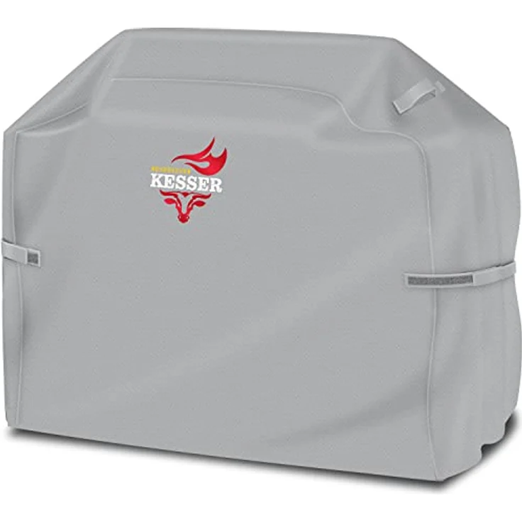 KESSER Premium BBQ Grillabdeckung Gasgrill Grillhaube Abdeckung Wetterfest - für Weber, Brinkmann, Char Broil Grill Abdeckhaube Schutzhülle 600D Oxford- Gewebe Reißfest Grau, 147 x 61 x 122 cm (BxTxH) – Bild 1