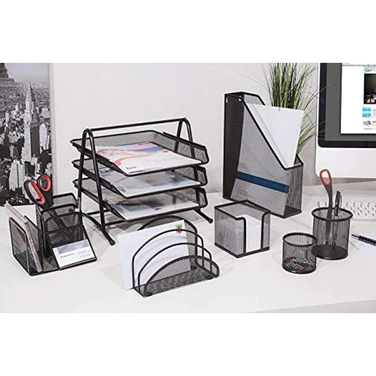 WEDO Briefständer Office 65301 18,5x8,5x12,5cm Dra htmetall schwarz – Bild 7