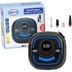 alca® Digital Kompressor Kompakt mit digitalem Manometer, Automatic-Stopp für 12 V Zigarettenanzünder, tragbar, 10 Bar, Roll-Up-Design, inkl. LED Licht