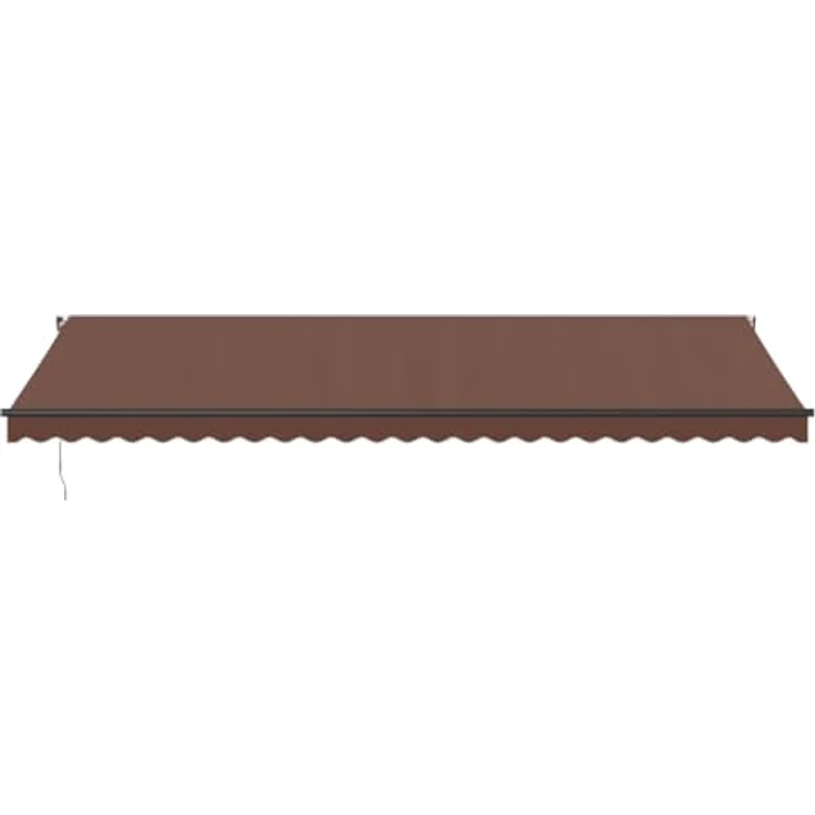 vidaXL Markise Manuell mit LEDs Braun 600x300 cm, UV-beständig, LED-Beleuchtung, einstellbar – Bild 5