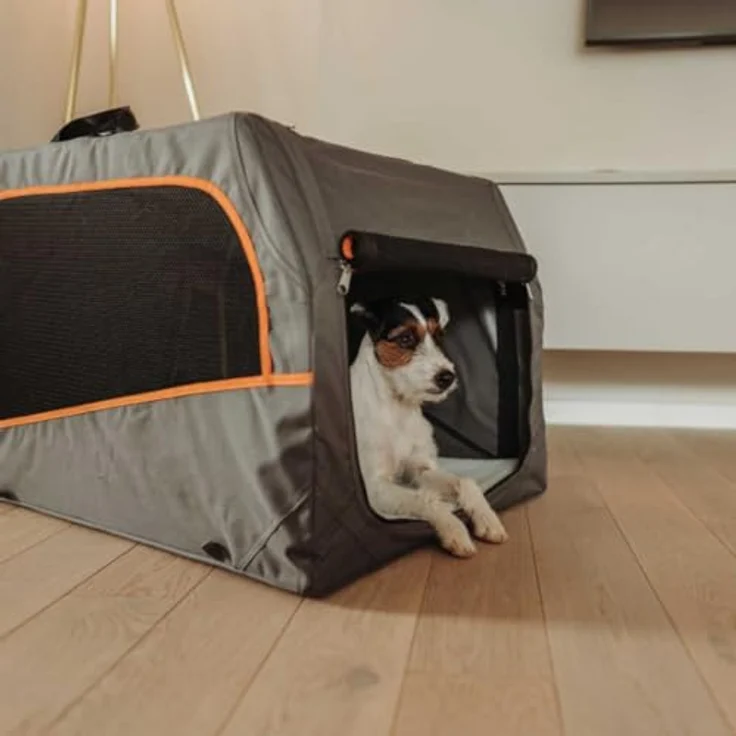 Hunter Hunde-Transportbox Alu-Gestell M - 76 x 51 x 48 cm – Bild 6