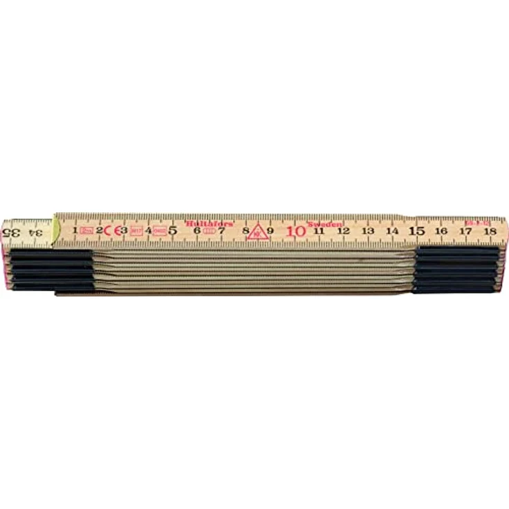 Hultafors Gliedermaßstab (Länge 2 Meter, aus schwedischer Glasbirke, elastische Glieder, verdeckte Gliederverbindung) 480210 – Bild 1