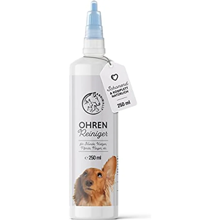 Annimally Ohrenreiniger für Hunde und Katzen 250ml Ohrreiniger mit Kamille, Ringelblume und Propolis I Mittel zum Ohr Reinigen für Hund, Katze, Pferd und Kleintier Ohren I Schonende Ohrenreinigung – Bild 1
