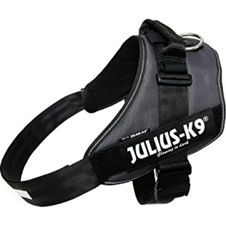 JULIUS K-9 IDC Powergeschirr, Größe: 3XL/4, Anthrazit - Professionelles Hundegeschirr mit austauschbaren Klettaufschriften – Bild 1