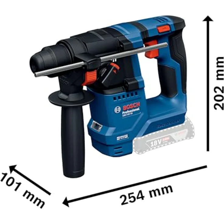 Bosch GBH 18V-18, Akku-Bohrhammer mit SDS plus, KickBack Control, bürstenloser Motor, 18V-2,0-Ah Akku, Vibration Control – Bild 6