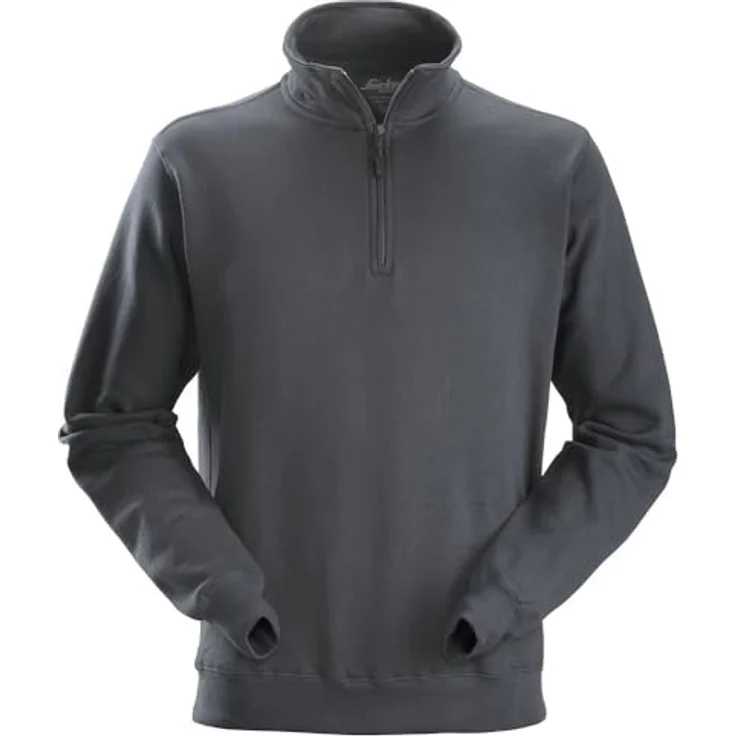Snickers Workwear Troyer, robuster Reißverschluss-Troyer aus 80% Polyester und 20% Baumwolle, Größe XS, stahlgrau, 300 g/m² – Bild 1
