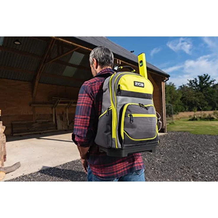 Ryobi Werkzeug-Rucksack, 20 kg belastbar, Stabil und Wasserfest, Werkzeugtasc... - RYOBI – Bild 7