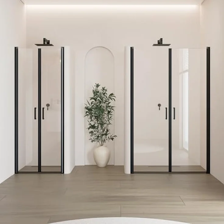 i-flair Duschtür 70-73 cm, Höhe: 180 cm, aus 6 mm durchsichtigem Sicherheitsglas mit magnetischer Dichtung und Nano-Beschichtung – Bild 4