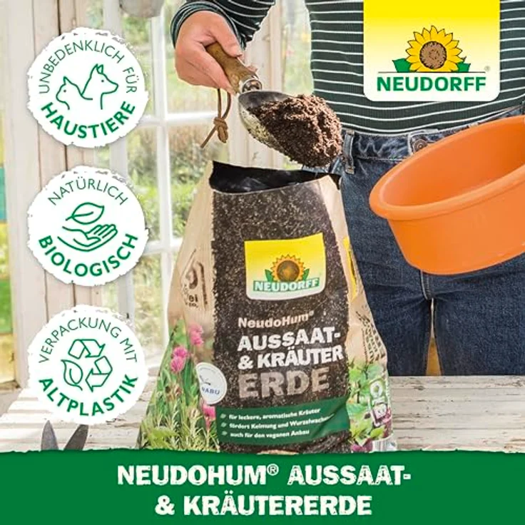 Neudorff NeudoHum Aussaat- und Kräutererde 10 Liter – Bild 6