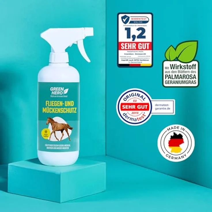 GreenHero Insektenspray Bremsen EX für Pferde, 500 ml - Hochwirksamer Schutz gegen Fliegen, Bremsen und Zecken mit ätherischen Ölen – Bild 3