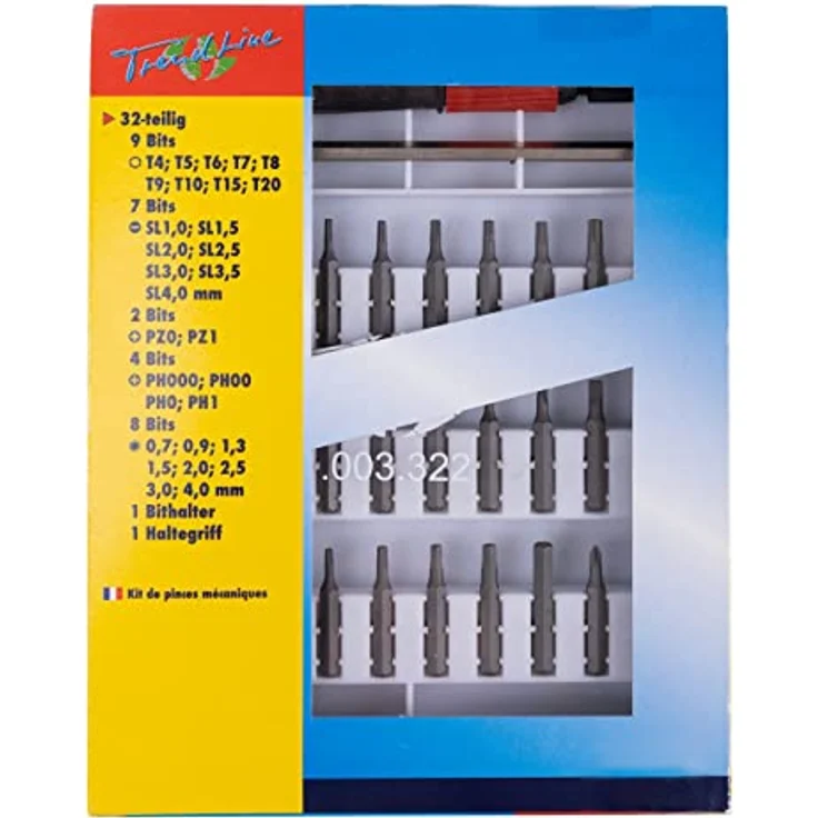 Trend Line TrendLine Feinmechaniker-Satz 32 tlg Feinmechanikerwerkzeug Schraubendreher, 32-teilig, hochwertige Bits, präzise und langlebig – Bild 5