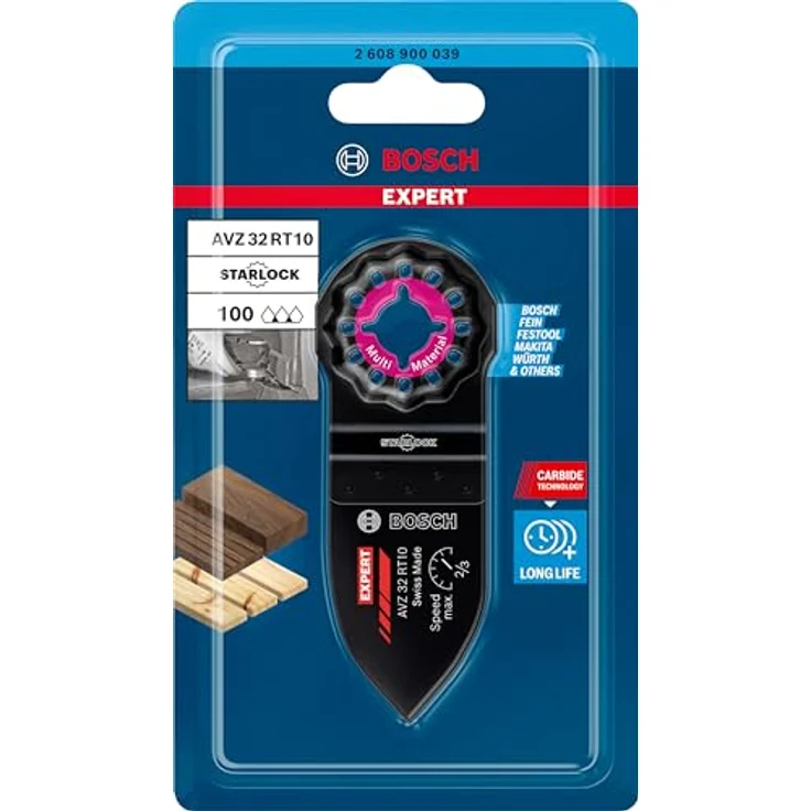 Bosch Professional Expert Sanding Finger Fine AVZ 32 RT10 Schleifplatte für Multifunktionswerkzeuge, 32 x 50 mm – Bild 2